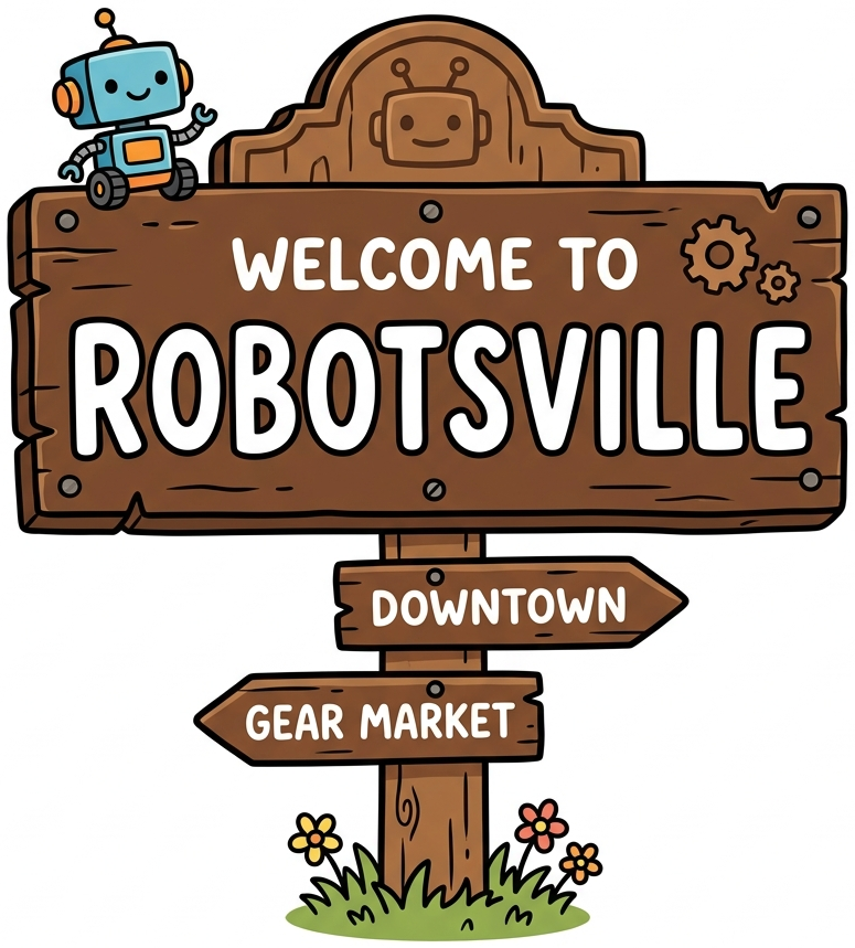 Robotsville town sign